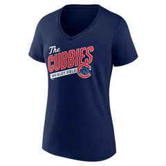 Chicago Cubs Women's Hometown Collection Those Cubbies V-Neck T-Shirt Navy