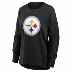 Pittsburgh Steelers Women's Essential Long Sleeve T-Shirt - Black on sale