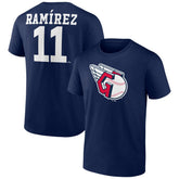 Jose Ramirez Cleveland Guardians Player Icon Name & Number T-Shirt Navy