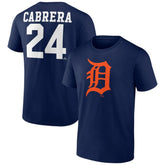 Miguel Cabrera Detroit Tigers Player Icon Name & Number T-Shirt Navy