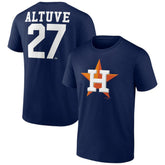 Jose Altuve Houston Astros Player Icon Name & Number T-Shirt Navy