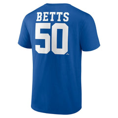 Mookie Betts Los Angeles Dodgers Player Icon Name & Number T-Shirt Royal