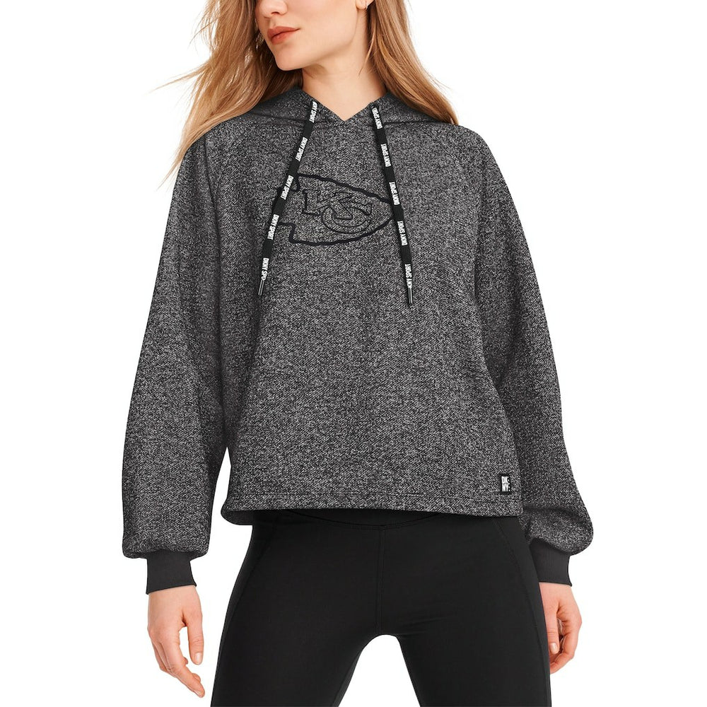 Kansas City Chiefs DKNY Sport Women's Debbie Dolman Raglan Pullover Hoodie - Black outlet