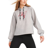 Tampa Bay Buccaneers DKNY Sport Women's Debbie Dolman Raglan Pullover Hoodie - Heather Gray outlet