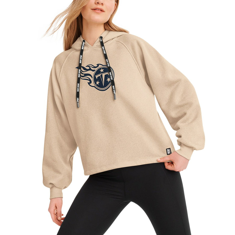 Tennessee Titans DKNY Sport Women's Debbie Dolman Raglan Pullover Hoodie - Cream on sale