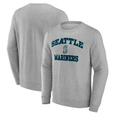 Seattle Mariners Heart & Soul Pullover Sweatshirt Heather Gray