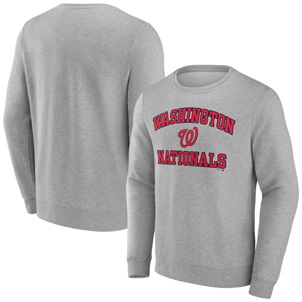 Washington Nationals Heart & Soul Pullover Sweatshirt Heather Gray