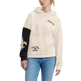 New Orleans Saints Tommy Hilfiger Women's Harriet Pullover Hoodie - Cream/Black sale