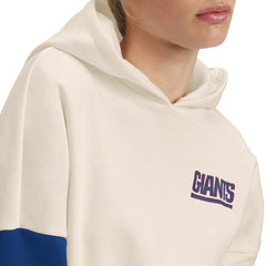 New York Giants Tommy Hilfiger Women's Harriet Pullover Hoodie - Cream/Royal on sale
