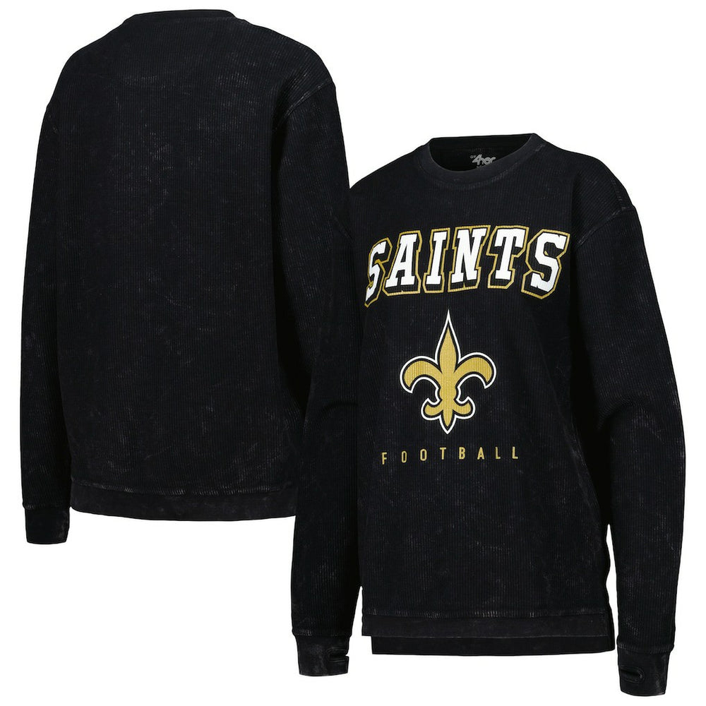 New Orleans Saints G-III 4Her by Carl Banks Women's Comfy Cord Pullover Sweatshirt - Black cheap