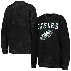 Philadelphia Eagles G-III 4Her by Carl Banks Women's Comfy Cord Pullover Sweatshirt - Black on sale