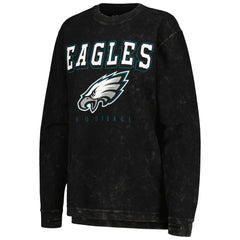 Philadelphia Eagles G-III 4Her by Carl Banks Women's Comfy Cord Pullover Sweatshirt - Black on sale
