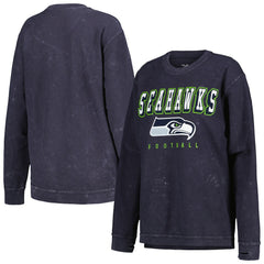 Seattle Seahawks G-III 4Her by Carl Banks Women's Comfy Cord Pullover Sweatshirt - College Navy for sale