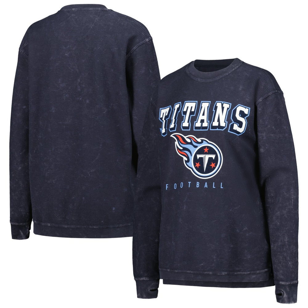 Tennessee Titans G-III 4Her by Carl Banks Women's Comfy Cord Pullover Sweatshirt - Navy sale