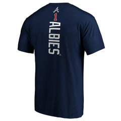 Ozzie Albies Atlanta Braves Playmaker Name & Number T-Shirt Navy