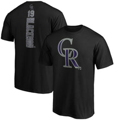 Charlie Blackmon Colorado Rockies Playmaker Name & Number T-Shirt Black