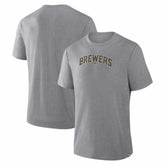 Milwaukee Brewers Play Tribute Tri-Blend T-Shirt Heather Gray