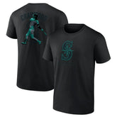 J.P. Crawford Seattle Mariners Double Play Name & Number T-Shirt Black