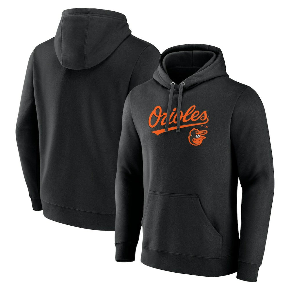 Baltimore Orioles Team Lockup Pullover Hoodie Black