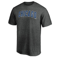 Chicago Cubs Official Wordmark T-Shirt Charcoal