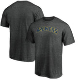 Milwaukee Brewers Official Wordmark T-Shirt Charcoal
