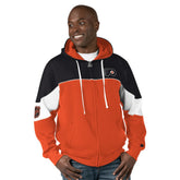 Philadelphia Flyers Starter Power Forward Full-Zip Hoodie - Black/Orange Hoodies