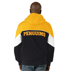 Pittsburgh Penguins Starter Power Forward Full-Zip Hoodie - Black/Gold Hoodies