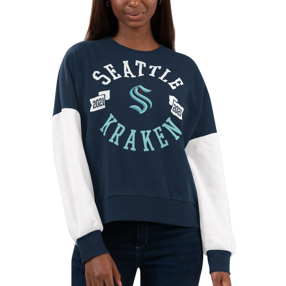 Seattle Kraken G-III 4Her by Carl Banks Women's Team Pride Pullover Sweatshirt - Deep Sea Blue Sweatshirts