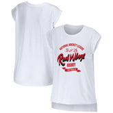 Detroit Red Wings WEAR by Erin Andrews Women's Domestic Tank Top - White Tank Top