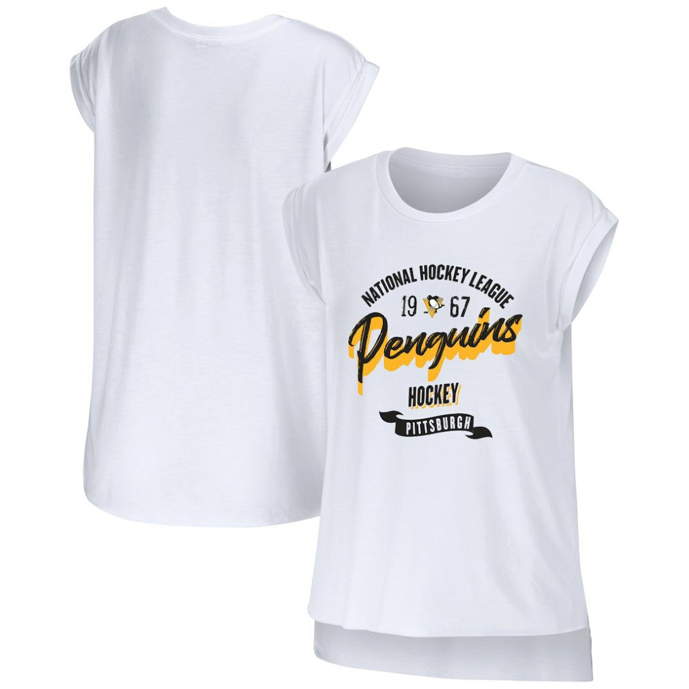 Pittsburgh Penguins WEAR by Erin Andrews Women's Domestic Tank Top - White Tank Top