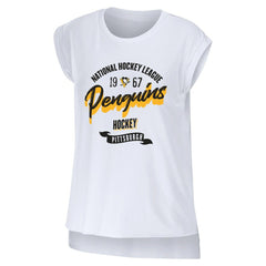 Pittsburgh Penguins WEAR by Erin Andrews Women's Domestic Tank Top - White Tank Top