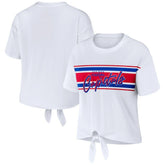 Washington Capitals WEAR by Erin Andrews Women's Front Knot T-Shirt - White T-shirts