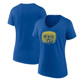 Milwaukee Brewers Women's Hometown Collection Barrel V-Neck T-Shirt Royal