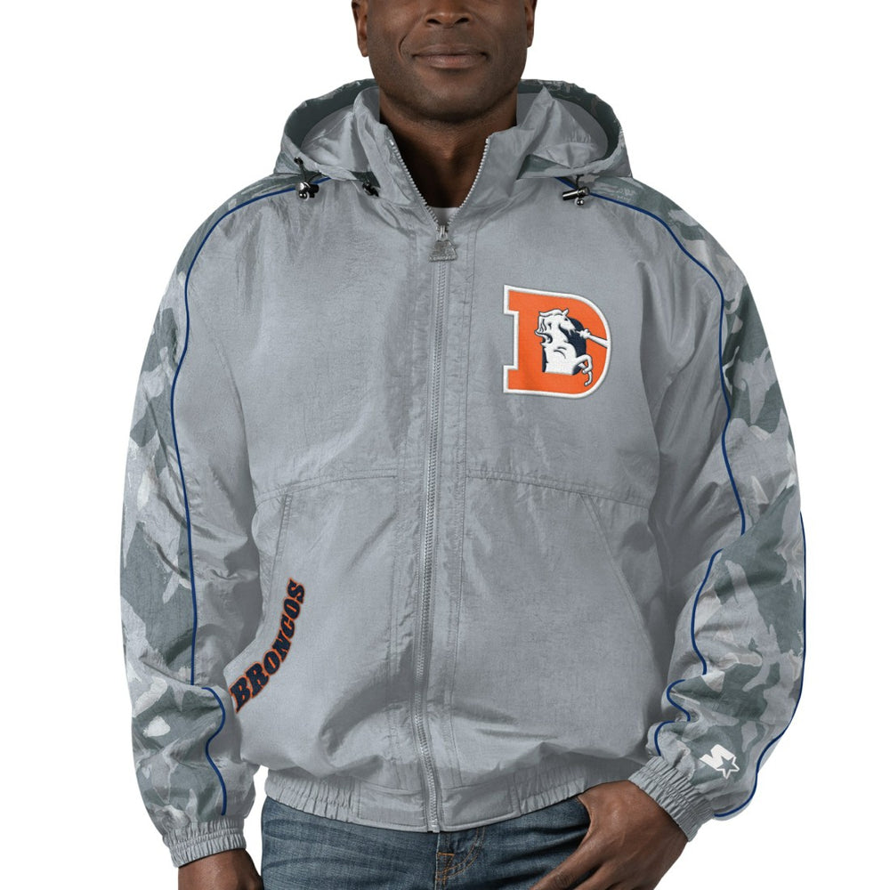 Denver Broncos Starter Thursday Night Gridiron Throwback Full-Zip Jacket - Gray discount