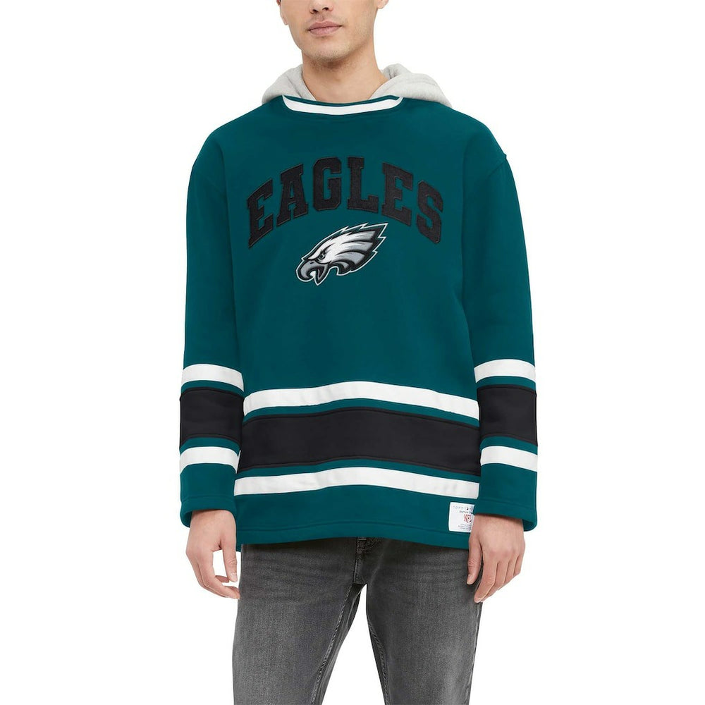 Philadelphia Eagles Tommy Hilfiger Ivan Fashion Pullover Hoodie - Midnight Green sale