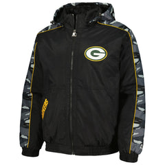 Green Bay Packers Starter Thursday Night Gridiron Full-Zip Hoodie - Black discount