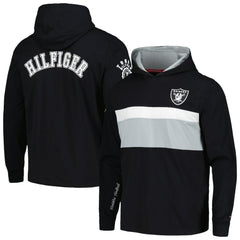 Las Vegas Raiders Tommy Hilfiger Morgan Long Sleeve Hoodie T-Shirt - Black sale
