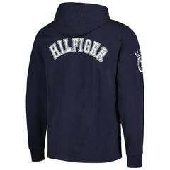 Chicago Bears Tommy Hilfiger Morgan Long Sleeve Hoodie T-Shirt - Navy on sale