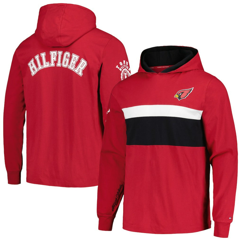 Arizona Cardinals Tommy Hilfiger Morgan Long Sleeve Hoodie T-Shirt - Cardinal on sale