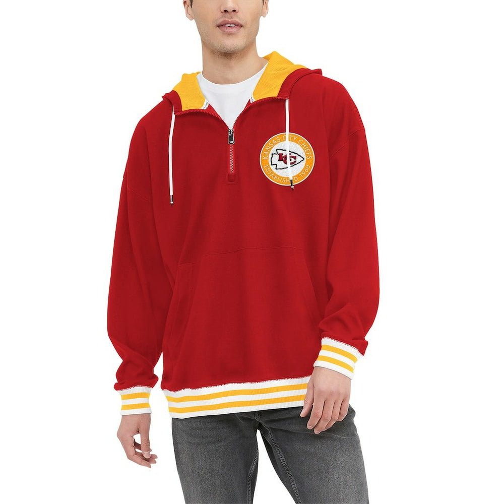 Kansas City Chiefs Tommy Hilfiger Aaron Quarter-Zip Hoodie - Red sale