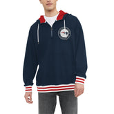 New England Patriots Tommy Hilfiger Aaron Quarter-Zip Hoodie - Navy sale