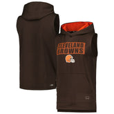 Cleveland Browns MSX by Michael Strahan Marathon Sleeveless Pullover Hoodie - Brown cheap