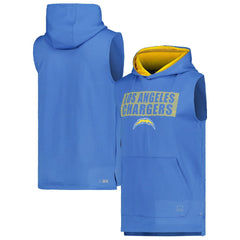 Los Angeles Chargers MSX by Michael Strahan Marathon Sleeveless Pullover Hoodie - Powder Blue for sale