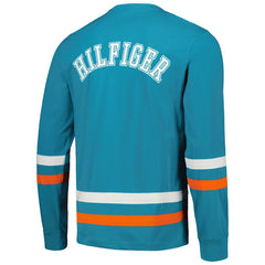 Miami Dolphins Tommy Hilfiger Nolan Long Sleeve T-Shirt - Aqua/Orange discount