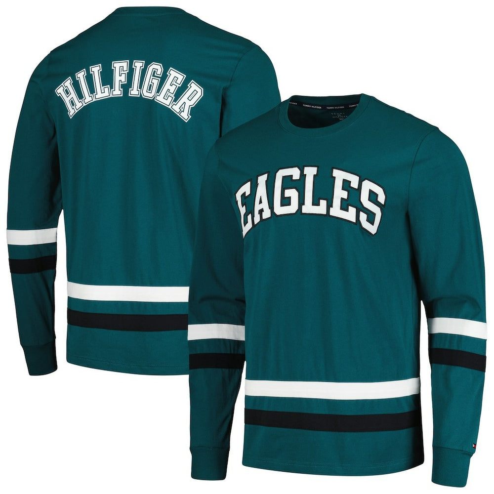 Philadelphia Eagles Tommy Hilfiger Nolan Long Sleeve T-Shirt - Midnight Green/Black online