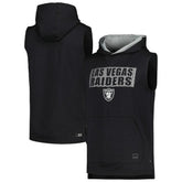 Las Vegas Raiders MSX by Michael Strahan Marathon Sleeveless Pullover Hoodie - Black cheap