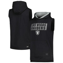 Las Vegas Raiders MSX by Michael Strahan Marathon Sleeveless Pullover Hoodie - Black cheap