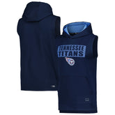 Tennessee Titans MSX by Michael Strahan Marathon Sleeveless Pullover Hoodie - Navy on sale