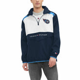 Tennessee Titans Tommy Hilfiger Carter Half-Zip Hooded Top - Navy/White discount