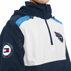 Tennessee Titans Tommy Hilfiger Carter Half-Zip Hooded Top - Navy/White discount